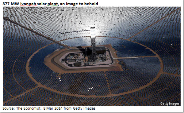 377 MW Ivanpah solar plant, an image to behold